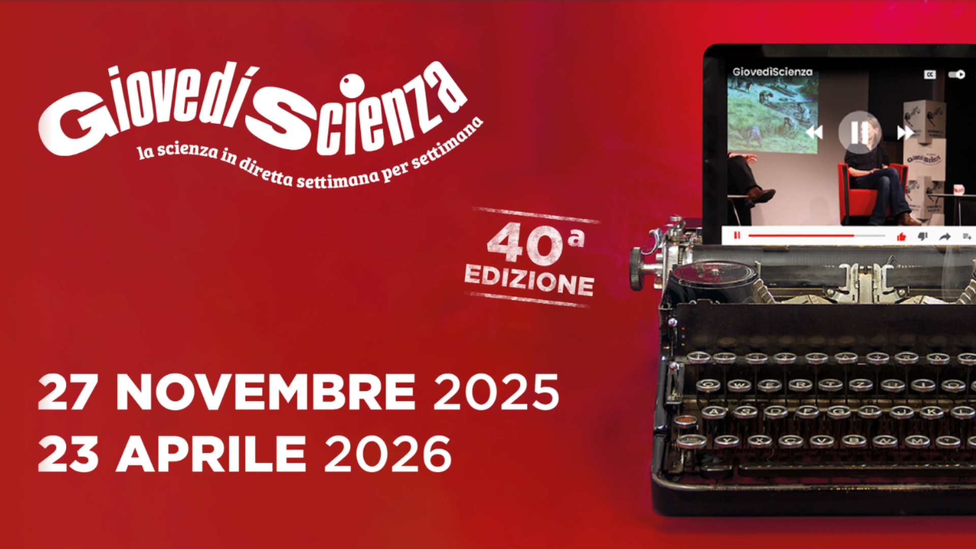 Clicca per accedere all'articolo Torna GiovedìScienza: 40esima edizione